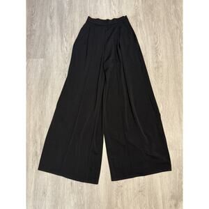 ABS Allen Schwartz Black Wide Leg Pleated Pants Size 0